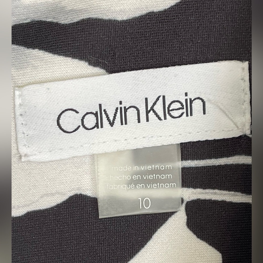 Calvin Klein Sleeveless Scuba Floral Midi Sheath Dress Capsule Office Party NWT - Picture 3 of 7